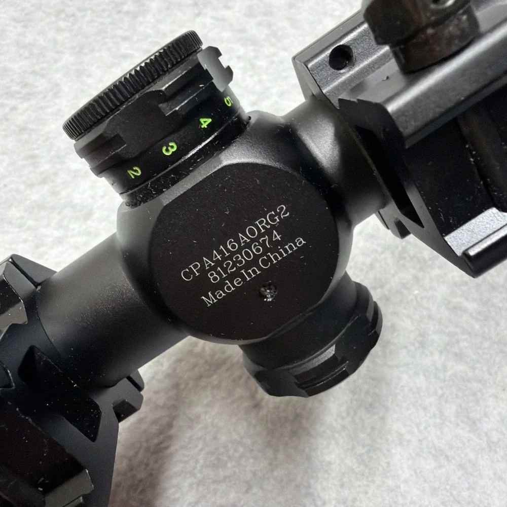 CenterPoint 4-16x40 Scope Adjustable Objective Rifle Scope With Rings